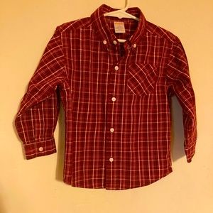 Boys Gymboree plaid button down 3T